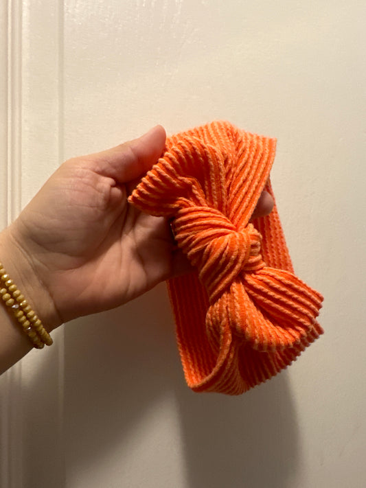 Tangy Tangerine CHILD FAUX BOW